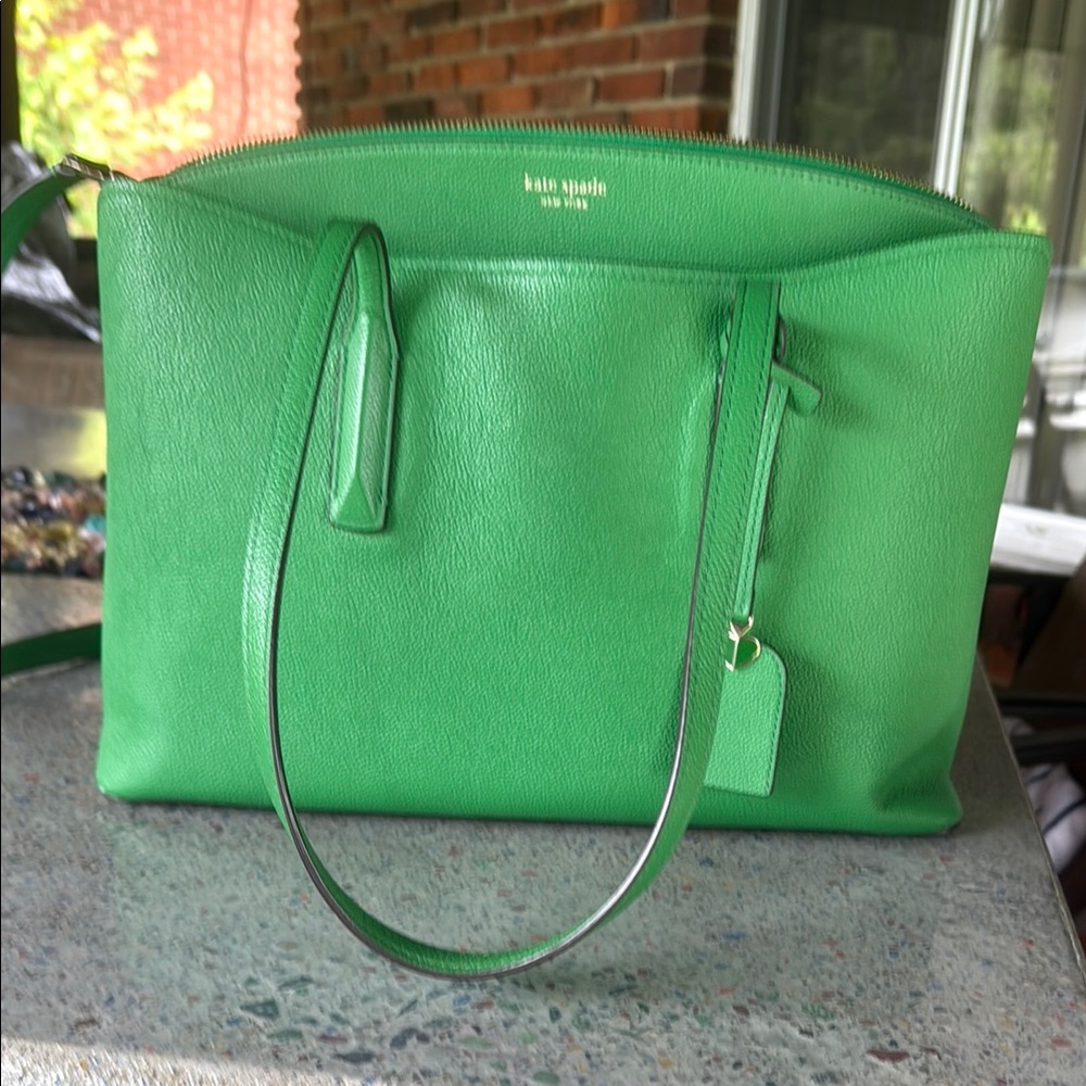 Kate Spade Green Shoulder Bag with Structured Design (margaux)